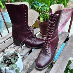 Italian Lace-Up Leather Boots